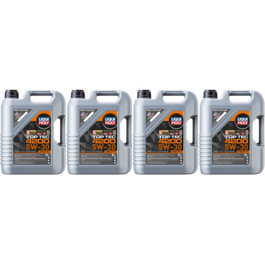 Liqui Moly 3707 5W-30 Top Tec 4200 Longlife III Motoröl 4x 5 = 20 Liter