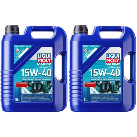 Liqui Moly 25016 Marine 4T Motor Oil 15W-40 2x 5 = 10 Liter