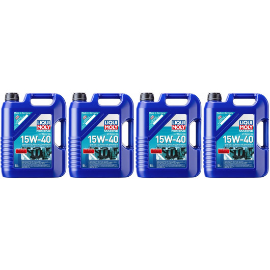 Liqui Moly 25016 Marine 4T Motor Oil 15W-40 4x 5 = 20 Liter