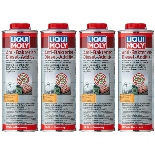 Liqui Moly 21317 Anti Bakterien Diesel Additiv 4x 1l = 4 Liter - Biozide -  Kraftstoff-Additive Diesel - Additive & AdBlue 