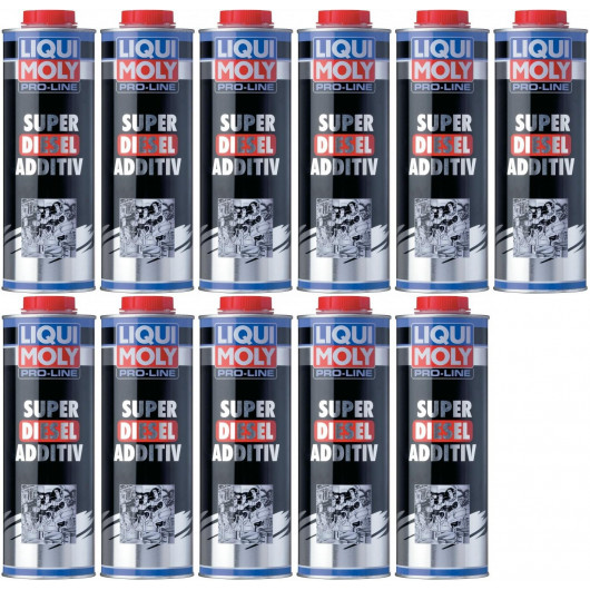 Liqui Moly 5176 Pro-Line Super Diesel Additiv 11x 1l = 11 Liter -  Verschleißschutz - Kraftstoff-Additive Diesel - Additive & AdBlue 