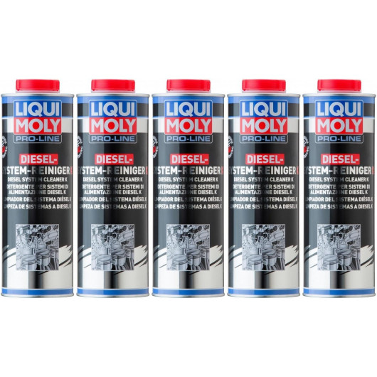 Liqui Moly 5144 Pro-Line Diesel System Reiniger K 5x 1l = 5 Liter -  Abgas/Ruß STOP - Kraftstoff-Additive Diesel - Additive & AdBlue 