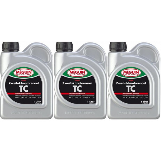 Meguin megol 9025 TC 2T teilsynthetisches Motorrad Motoröl 3x 1l = 3 Liter