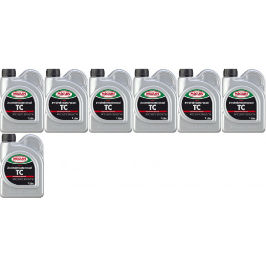 Meguin megol 9025 TC 2T teilsynthetisches Motorrad Motoröl 7x 1l = 7 Liter