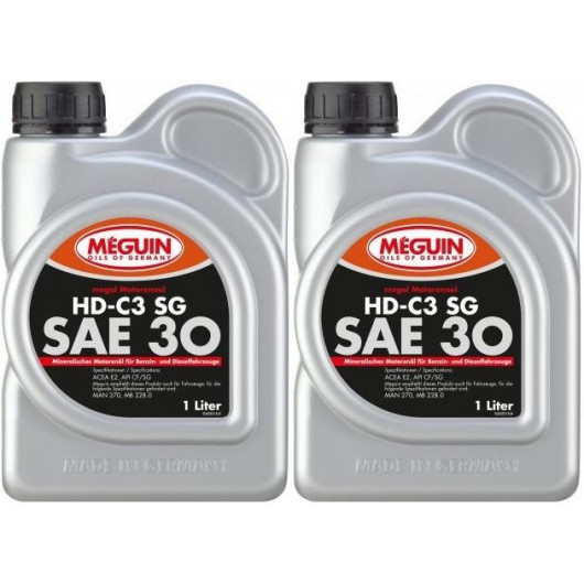 Meguin megol 4683 Motorenoel HD-C3 SG (single-grade) SAE 30 2x 1l = 2 Liter