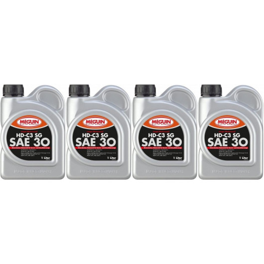 Meguin megol 4683 Motorenoel HD-C3 SG (single-grade) SAE 30 4x 1l = 4 Liter