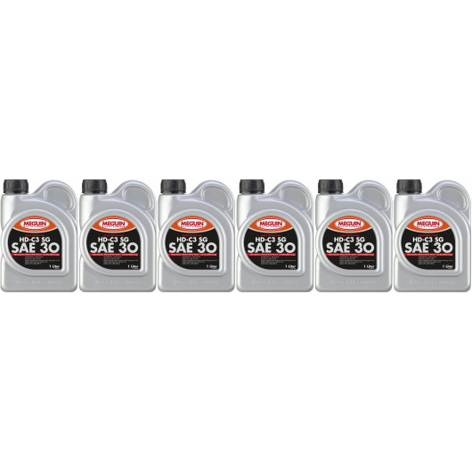 Meguin megol 4683 Motorenoel HD-C3 SG (single-grade) SAE 30 6x 1l = 6 Liter