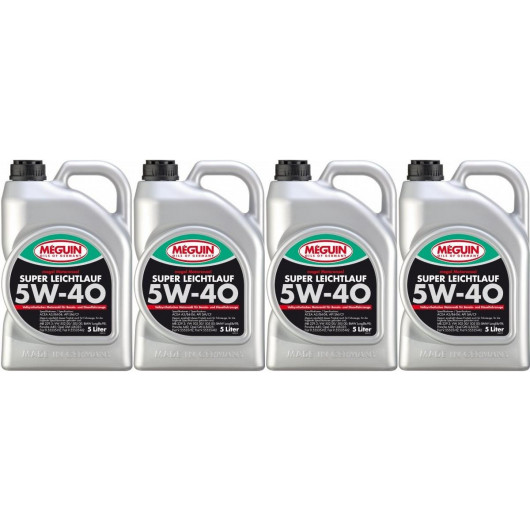 Meguin megol 4809 Super Leichtlauf 5W-40 Motoröl 4x 5 = 20 Liter