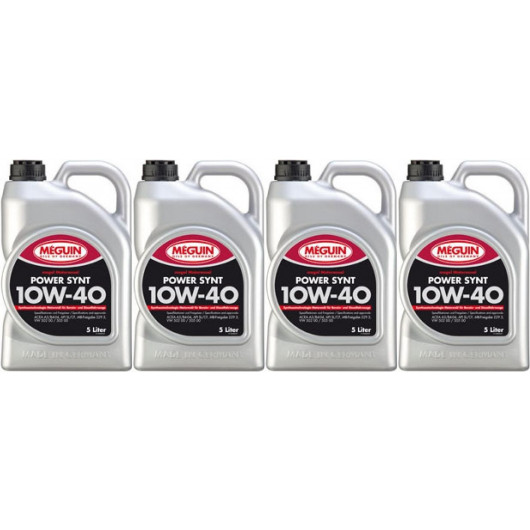 Meguin megol 4800 Diesel & Benziner Motoröl Power Synt SAE 10W-40 4x5 = 20 Liter