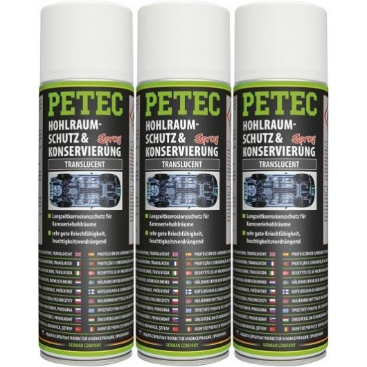 Petec Hohlraumschutz & Konservierung, Spray 3x 500ml