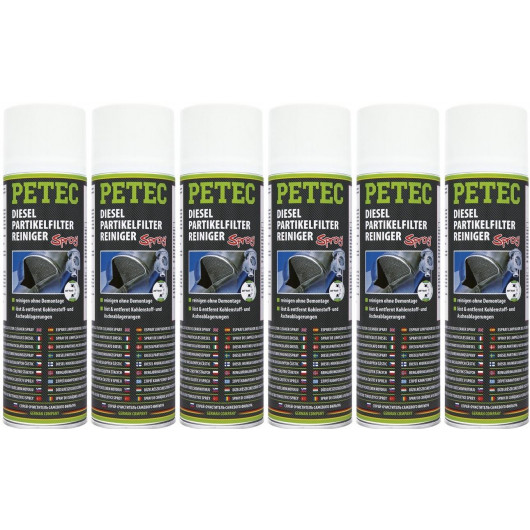 Petec Dieselpartikelfilterreiniger Spray 6x 400 Milliliter