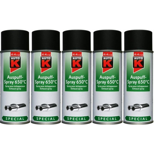 Auto-K Special Auspuffspray 650°C schwarz, 5x 400 Milliliter