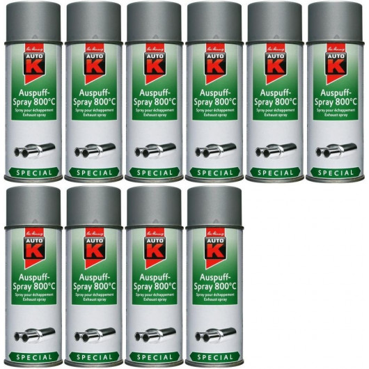 Auto-K Special Auspuffspray 800°C silber, 10x 400 Milliliter