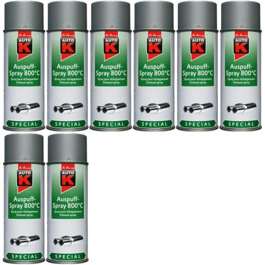 Auto-K Special Auspuffspray 800°C silber, 8x 400 Milliliter