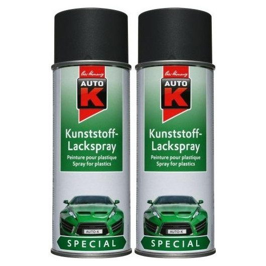 Auto-K Special Kunststoff-Lackspray anthrazit, 2x 400 Milliliter