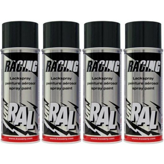 RACING RAL 9005 Tiefschwarz, 4x 400 Milliliter