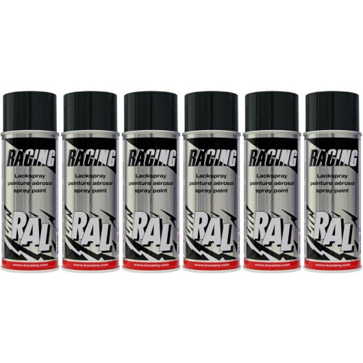RACING RAL 9005 Tiefschwarz, 6x 400 Milliliter