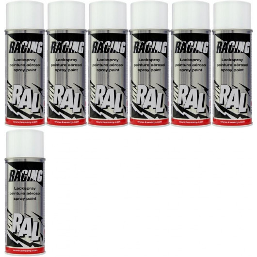 RACING RAL 9010 Reinweiß, 7x 400 Milliliter