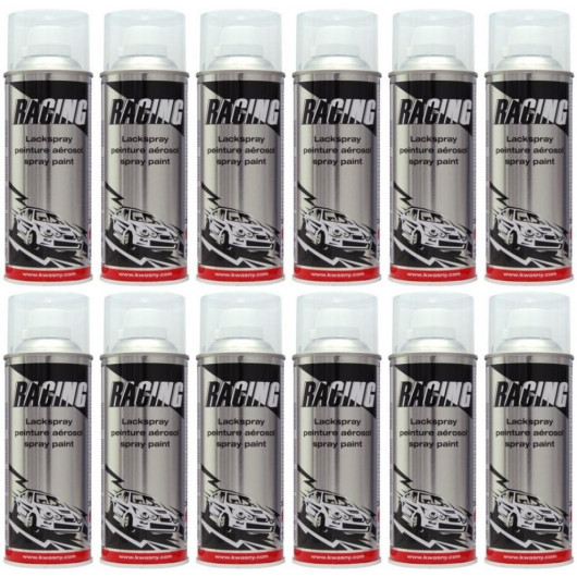 RACING Lackspray 2 Schicht Klarlack 25 % Gratis Inhalt 12x 500ml