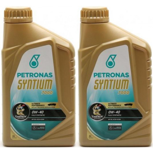 Petronas Syntium 7000 0W-40 Motoröl 2x 1l = 2 Liter