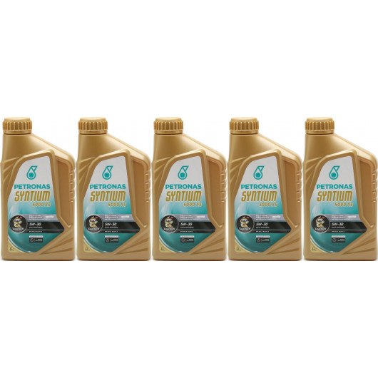 Petronas Syntium 5000 XS 5W-30 Motoröl 5x 1l = 5 Liter