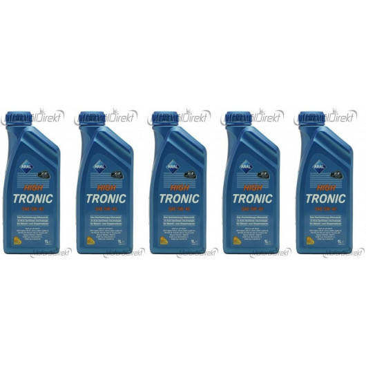 Aral High Tronic 5W-40 Motoröl 5x 1l = 5 Liter
