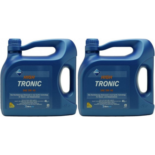 Aral High Tronic 5W-40 Motoröl 2x 4l = 8 Liter