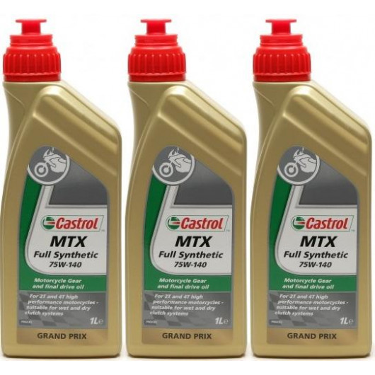 Castrol MTX FULL Synthetic 75W-140 Motorrad Getriebeöl 3x 1l = 3 Liter