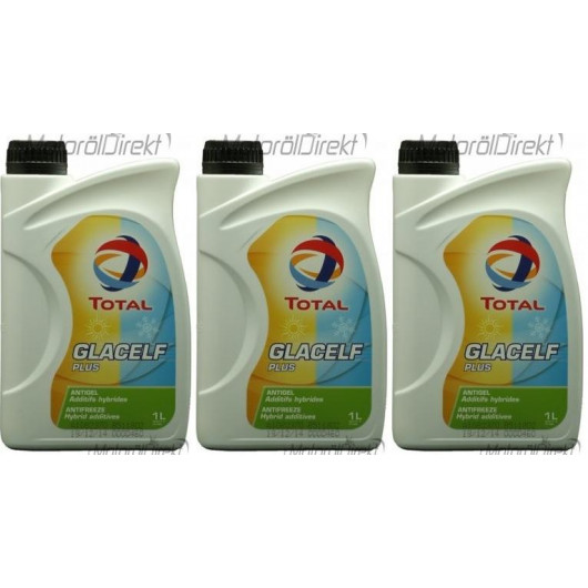 Total Glacelf Plus Kühlerfrostschutz Konzentrat 3x 1l = 3 Liter