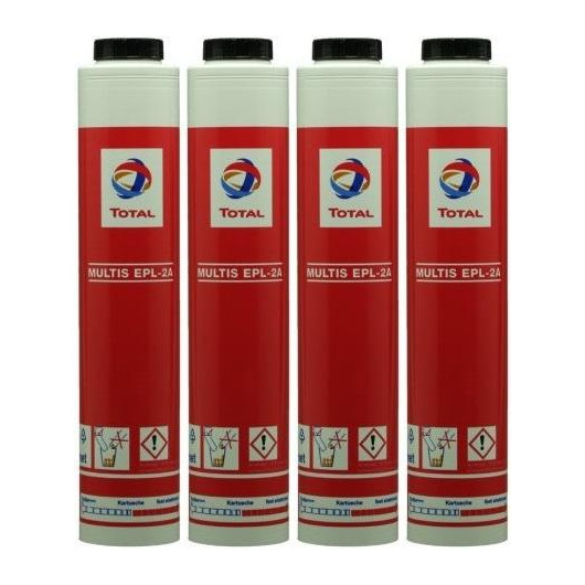 Total Multis EPL-2A Lube-Shuttle (DIN 51 825: KP2K-30) Fett Kartusche 4x 400g