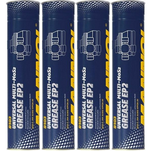 Mannol EP-2 Multi-MoS2 Grease Universalfett Fett Kartusche MN8103 4x ...