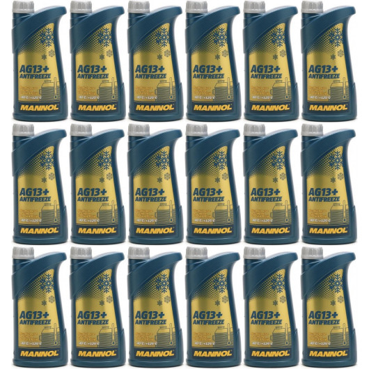 Mannol Kühlerfrostschutz Antifreeze AG13+ -40 Fertigmischung 18x 1l = 18 Liter