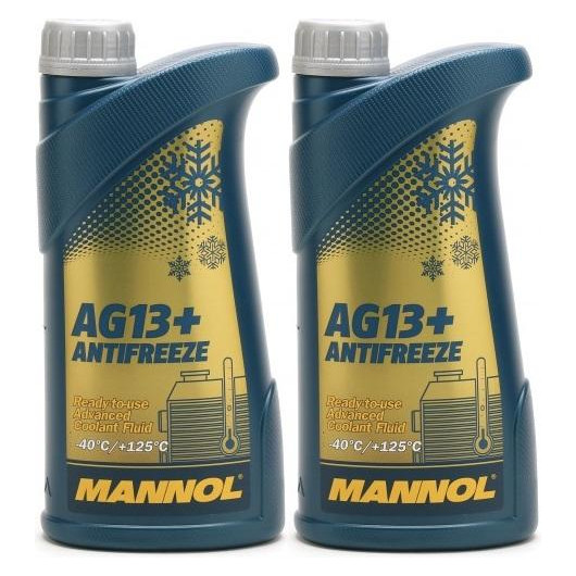 Mannol Kühlerfrostschutz Antifreeze AG13+ -40 Fertigmischung 2x 1l = 2 Liter