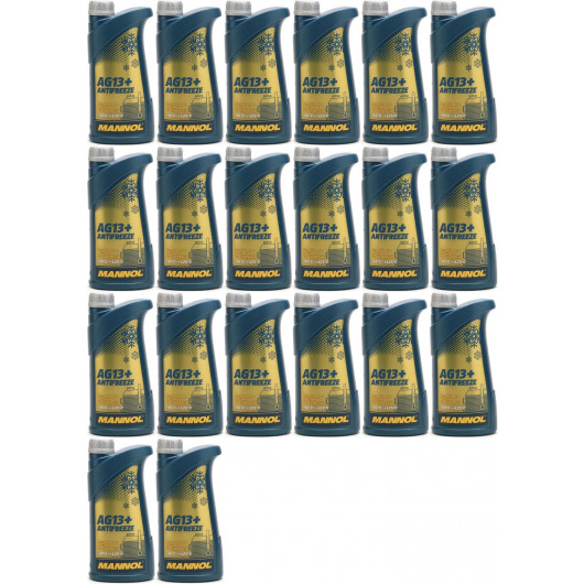 Mannol Kühlerfrostschutz Antifreeze AG13+ -40 Fertigmischung 20x 1l = 20 Liter