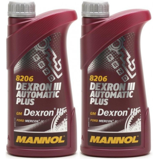 MANNOL Dexron III Automatic Plus 2x 1l = 2 Liter - ATF ...