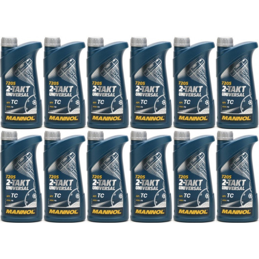MANNOL 2-Takt Universal mineralisches Motorrad Motoröl 12x 1l = 12 Liter
