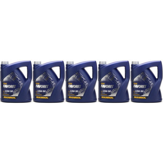 MANNOL Favorit 15W-50 5x 5 = 25 Liter