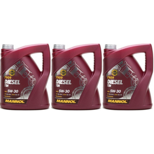 Mannol Diesel TDI 5W-30 Motoröl 3x 5 = 15 Liter