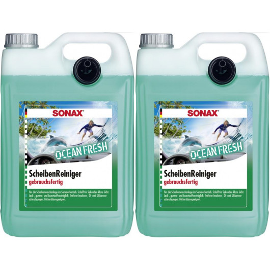 SONAX ScheibenReiniger gebrauchsfertig Ocean-fresh 2x 5 = 10 Liter