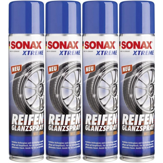 SONAX XTREME Reifen Glanz Spray 4x 400 Milliliter