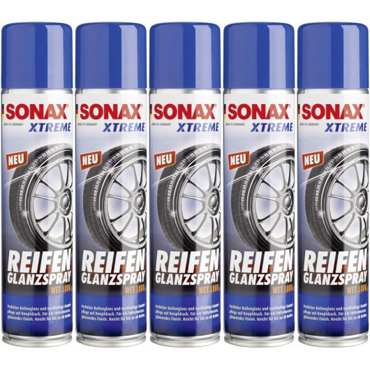 SONAX XTREME Reifen Glanz Spray 5x 400 Milliliter