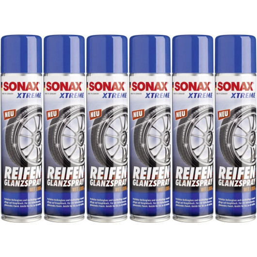 SONAX XTREME Reifen Glanz Spray 6x 400 Milliliter