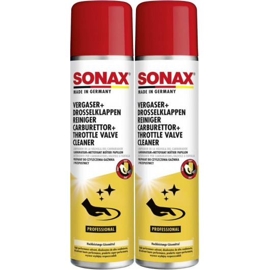 SONAX Vergaser + DrosselklappenReiniger 2x 400 Milliliter