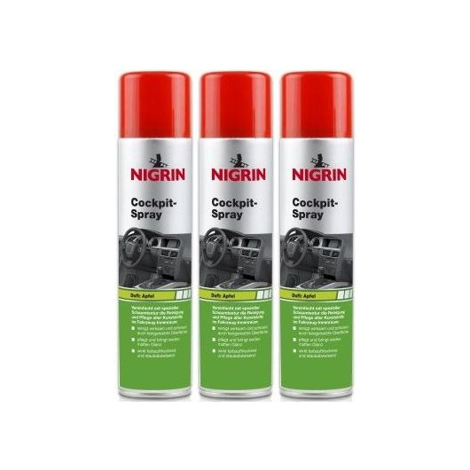 Nigrin Cockpit-Spray Apfel 3x 400 Milliliter
