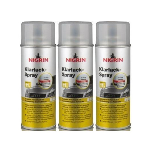 Nigrin Klarlack Spray 3x 400 Milliliter