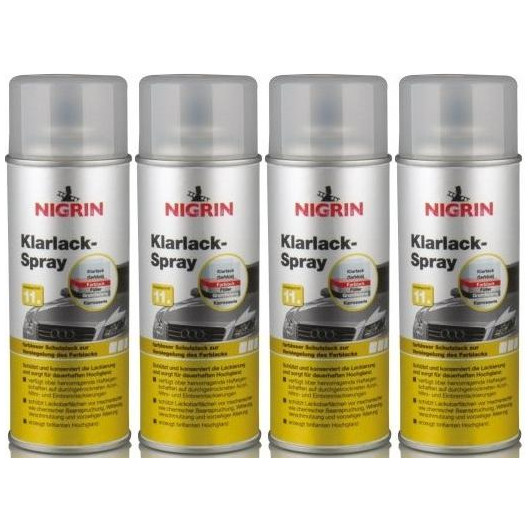 Nigrin Klarlack Spray 4x 400 Milliliter