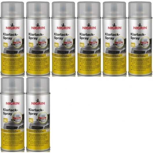 Nigrin Klarlack Spray 8x 400 Milliliter