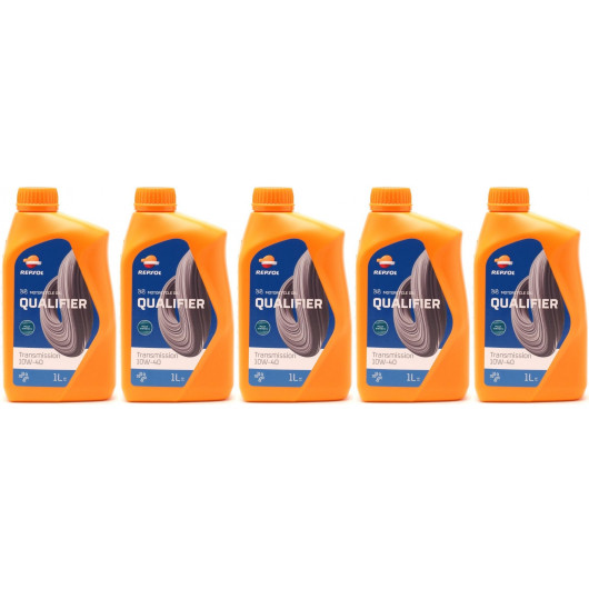 Repsol Motorrad Getriebeöl QUALIFIER TRANSMISION 10W-40 1 Liter 5x 1l = 5 Liter