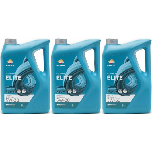 Repsol Motoröl ELITE LONG L.LIFE 50700/50400 5W30 3x 5 = 15 Liter ...