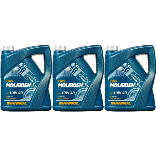 MANNOL 7505 MOLIBDEN BENZIN SAE 10W-40 3x 4l = 12 Liter